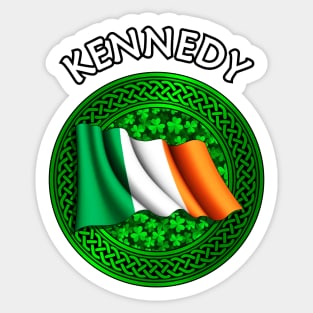 Irish Flag Clover Celtic Knot - Kennedy Sticker